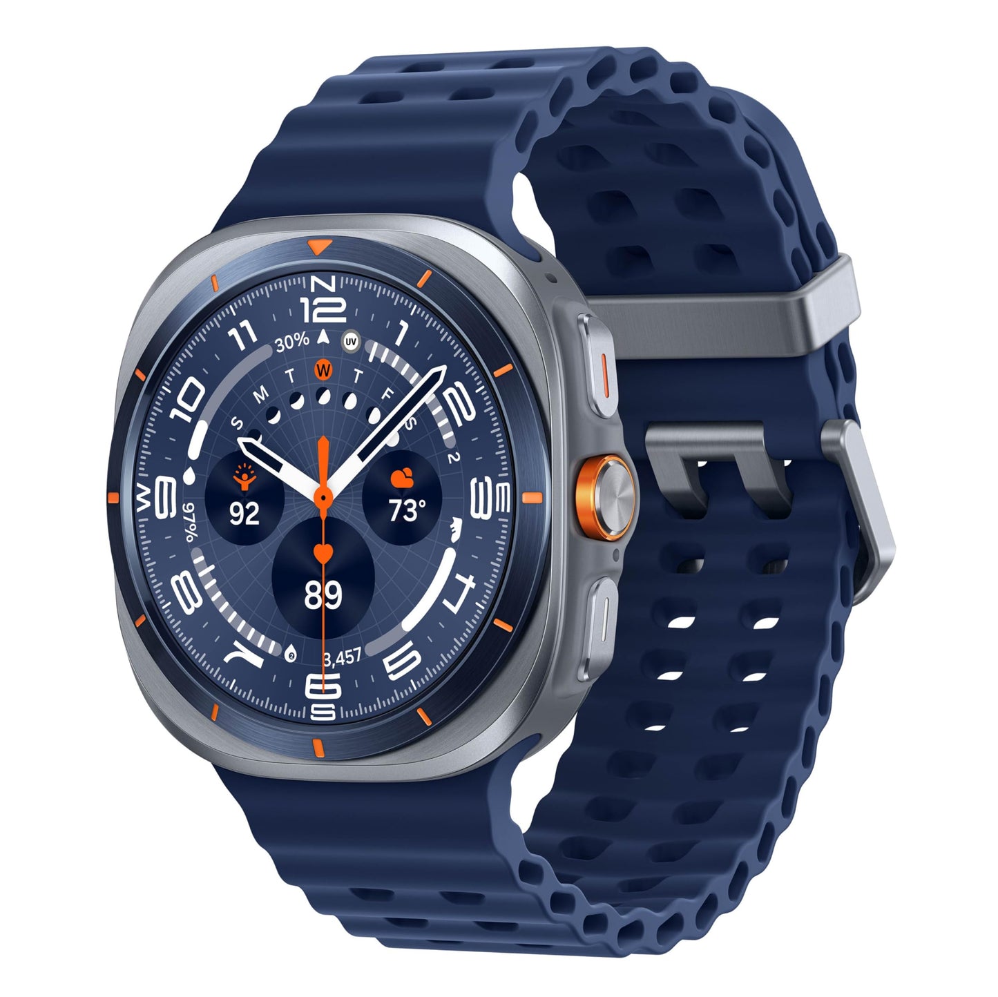 Samsung Galaxy Watch Ultra (2025) 47mm LTE Smartwatch, Titanium Casing, Advanced Sleep Coaching, Running Coach, Energy Score, Heart Rate Tracking, GPS, Titanium Blue [US Version, 2 Yr Warranty]