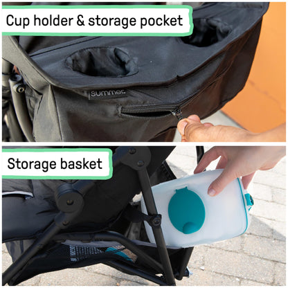 Ingenuity Lightweight Travel Umbrella Stroller, Gray