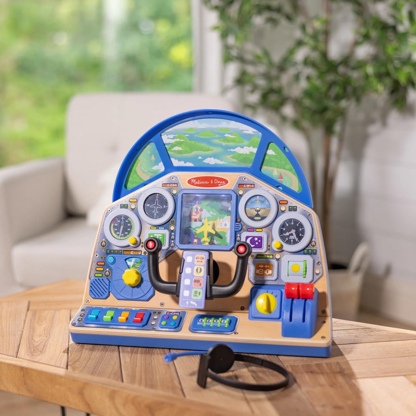 Melissa & Doug Interactive Jet Pilot Dashboard Toy