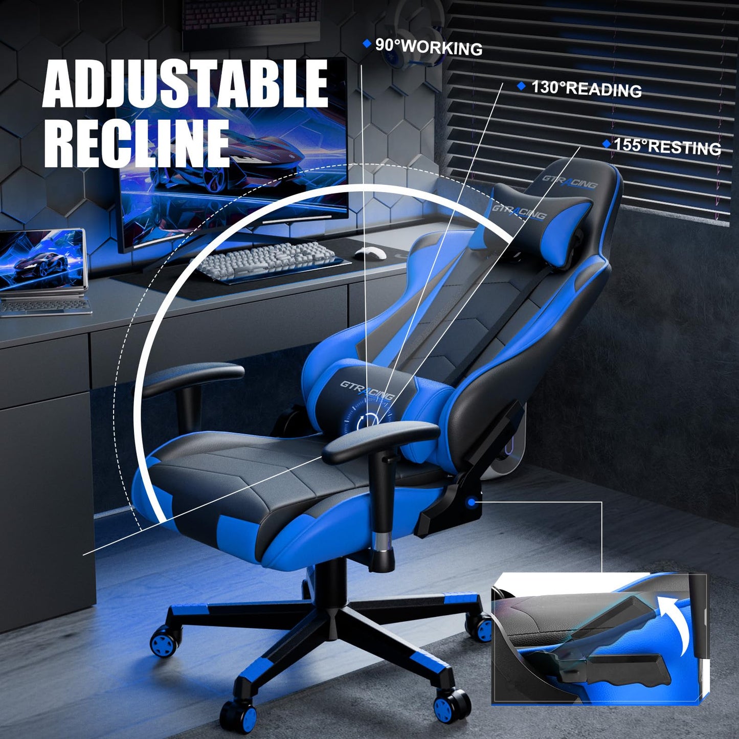 GTRACING Ergonomic Gaming Chair with Lumbar Support