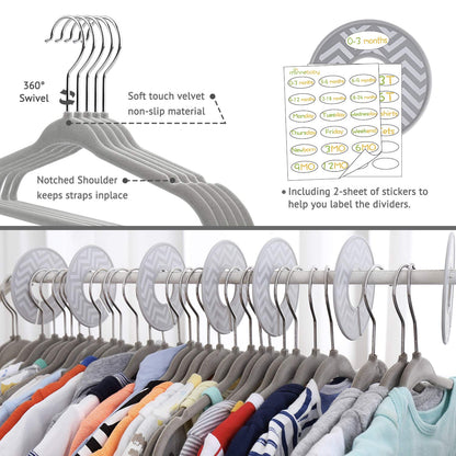 42-Piece Nursery Organizer Set in Chevron Grey