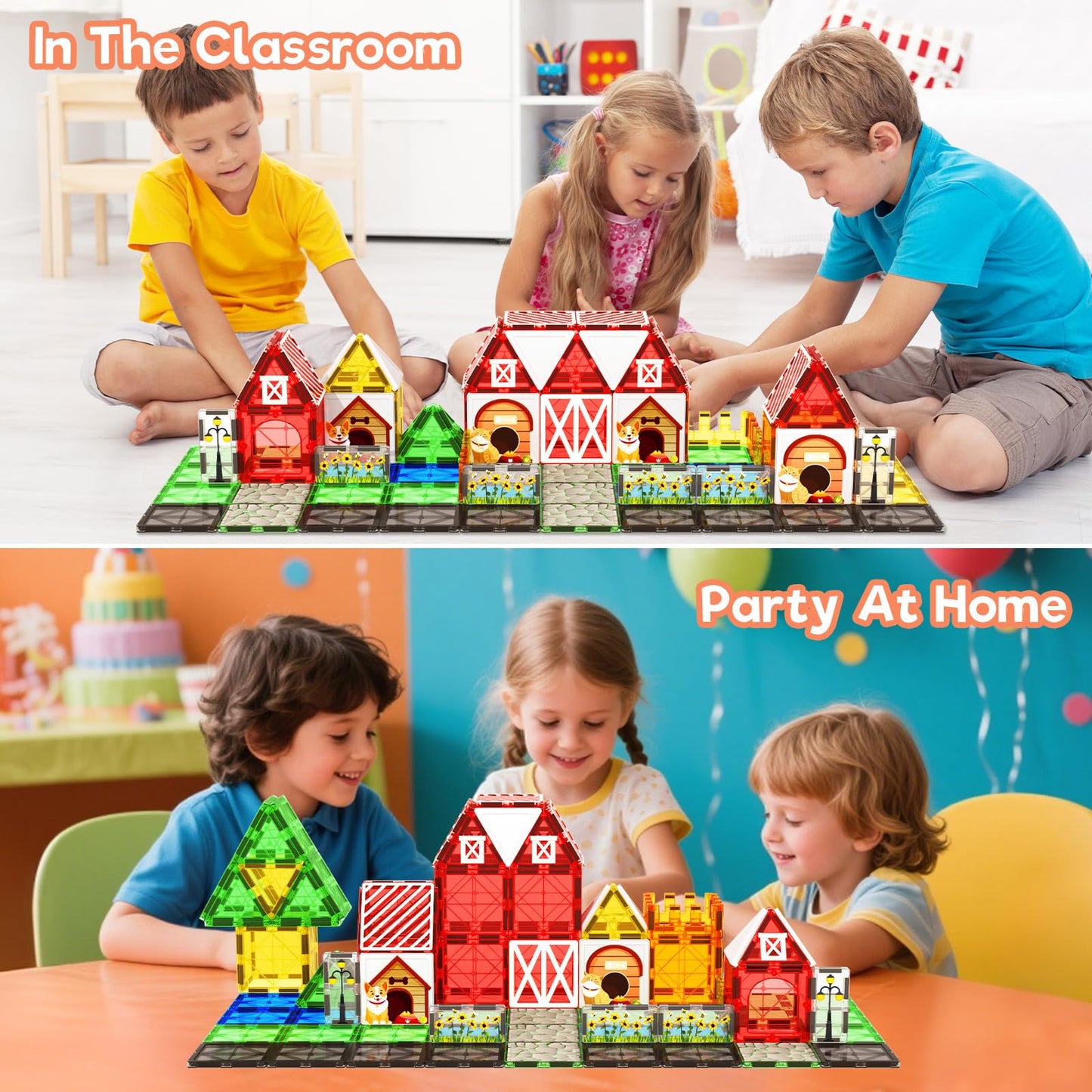 Magnetic Tiles Educational Toy Set for Kids