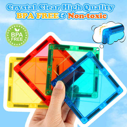 Magnetic Building Tiles for Kids Ages 3-7