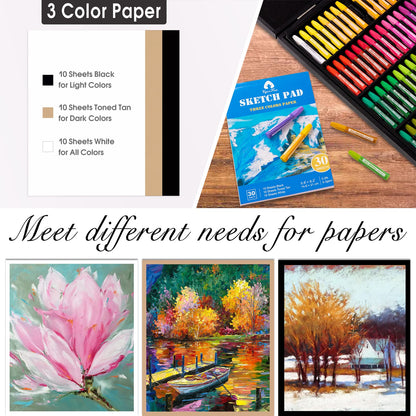 100 Piece Oil Pastels Art Supplies Set