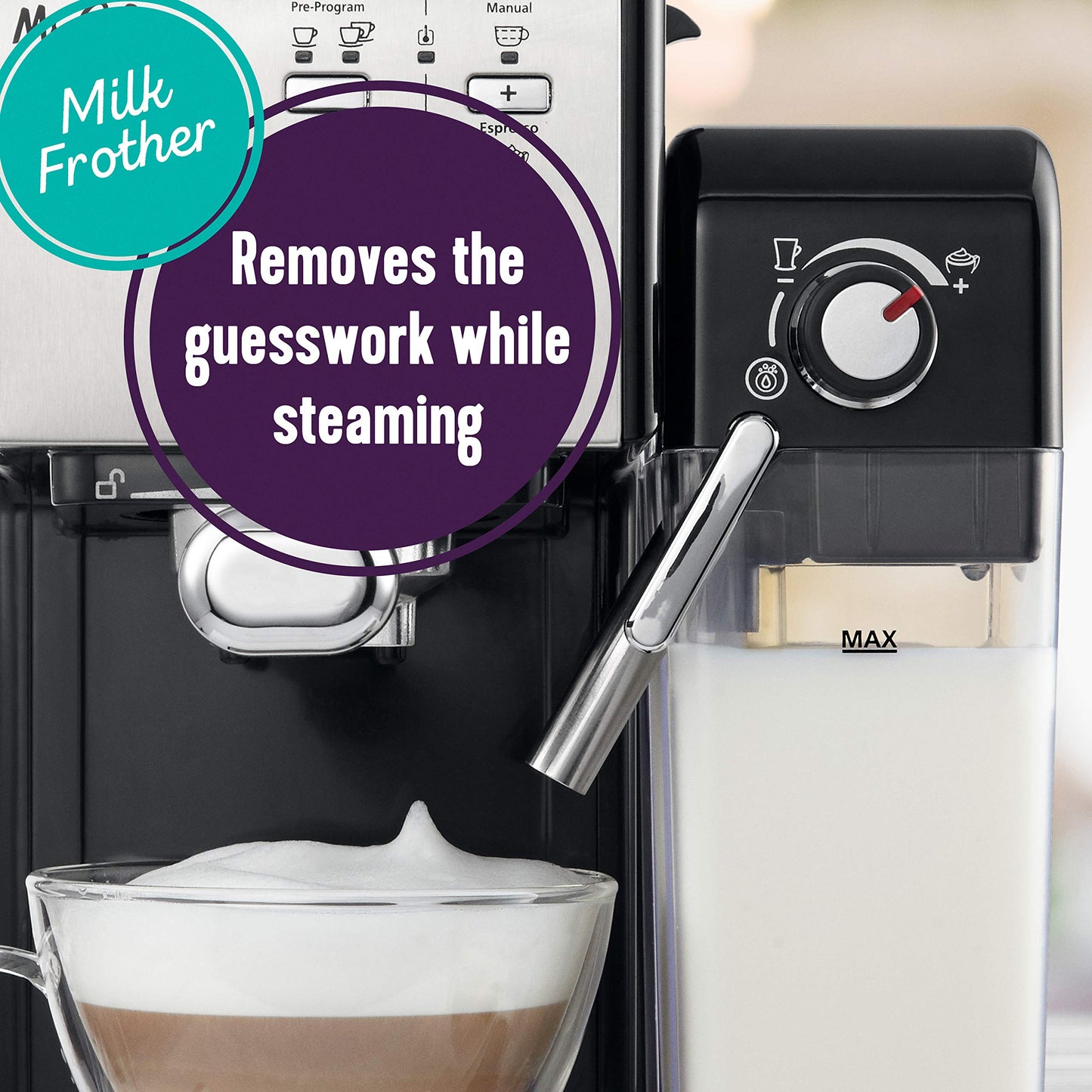 Mr. Coffee Programmable Espresso Machine with Frother