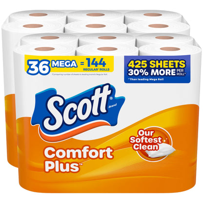 Scott ComfortPlus 36 Mega Rolls Toilet Paper