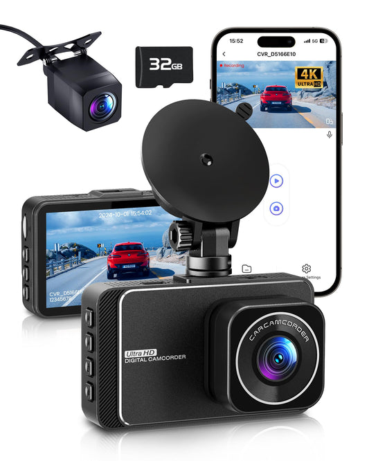 DELLFY 4K Dash Cam with Night Vision & Wi-Fi