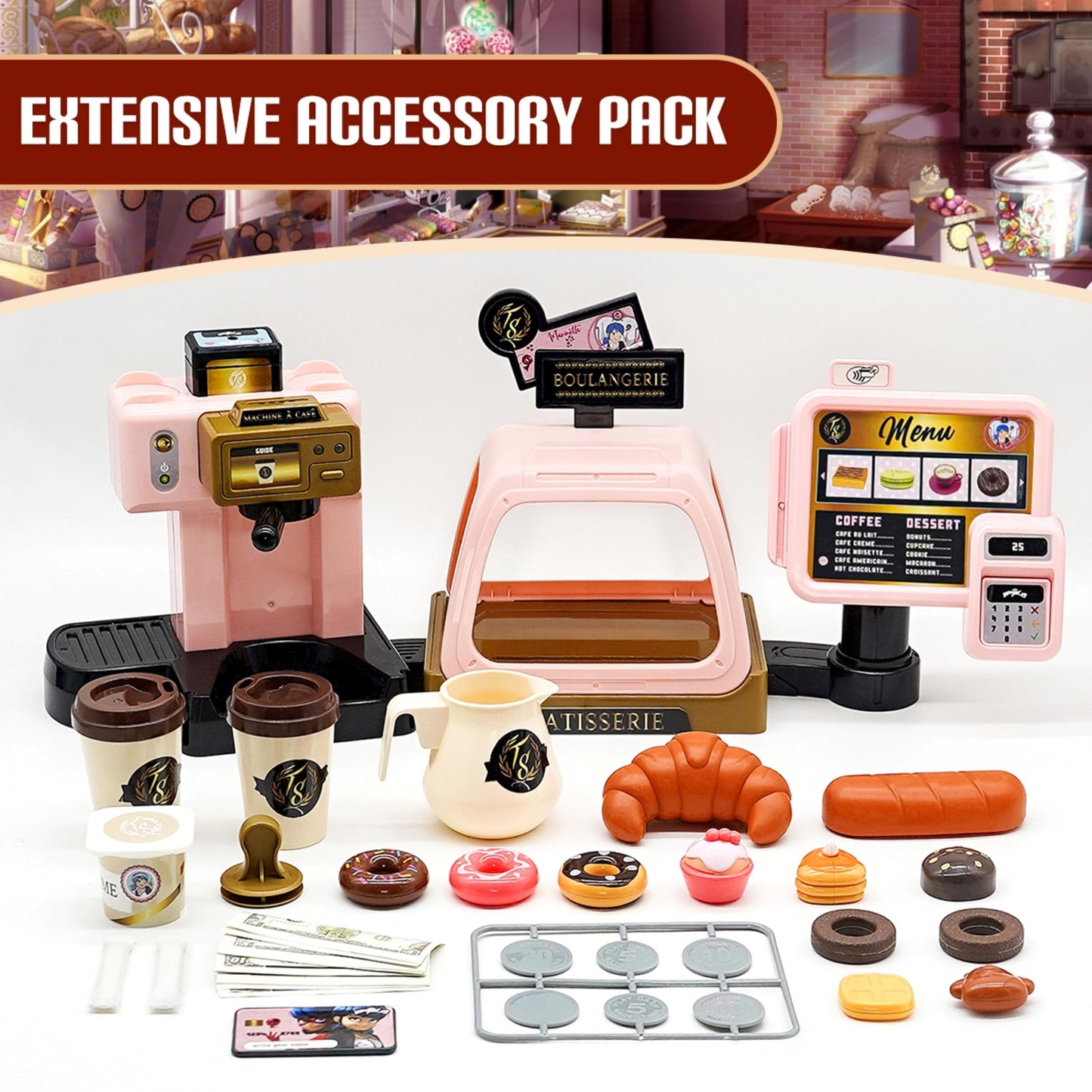 Miraculous Ladybug Cafe Play Set with Cash Register