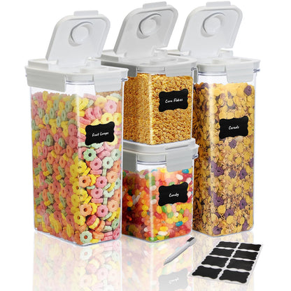 Air Tight Cereal Storage Containers Set, 4 Pieces