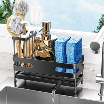 Sink Caddy with Self Drain Tray Organizer