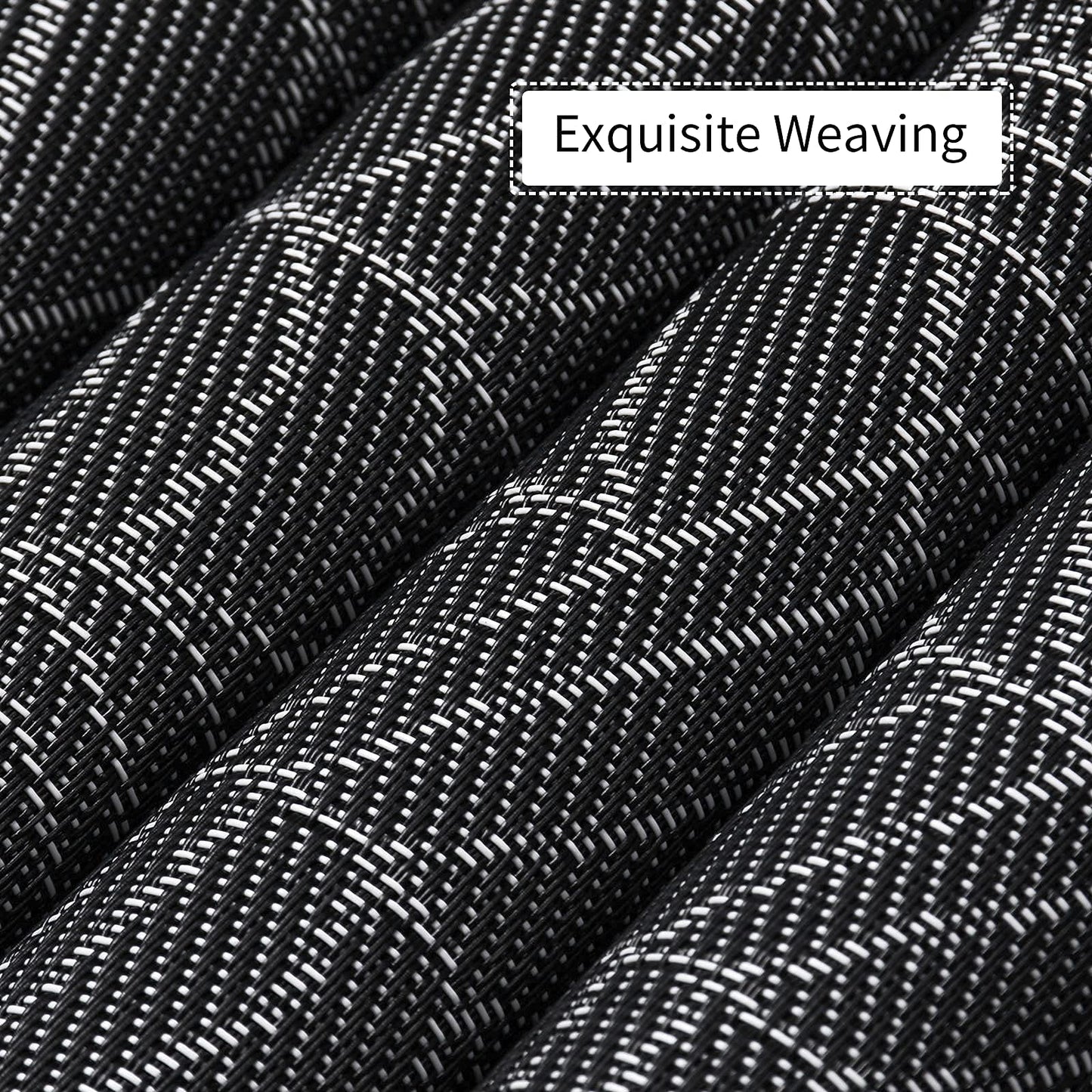 AHHFSMEI Placemats Set of 6 for Dining Table Washable Woven Vinyl Non-Slip Placemat Heat-Resistant Durable Table Mats for Dining Table Easy to Clean (Grey Cobweb)