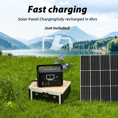 200W Portable Power Station (400W Peak), mormluck 118Wh Solar Generators with 110V/200W AC Outlet（NO SOLAR PANEL）, 32000mAh Lithium Battery for Home Backup, Outdoor Adventures, and RV Emergencies