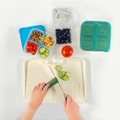 6 Pack 4-Compartment Food Storage Containers
