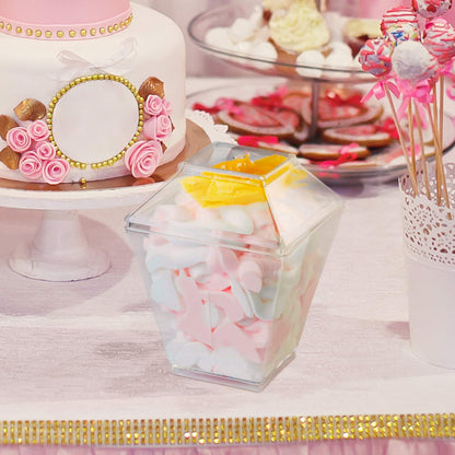 50 Pack Mini Dessert Cups with Lids & Spoons
