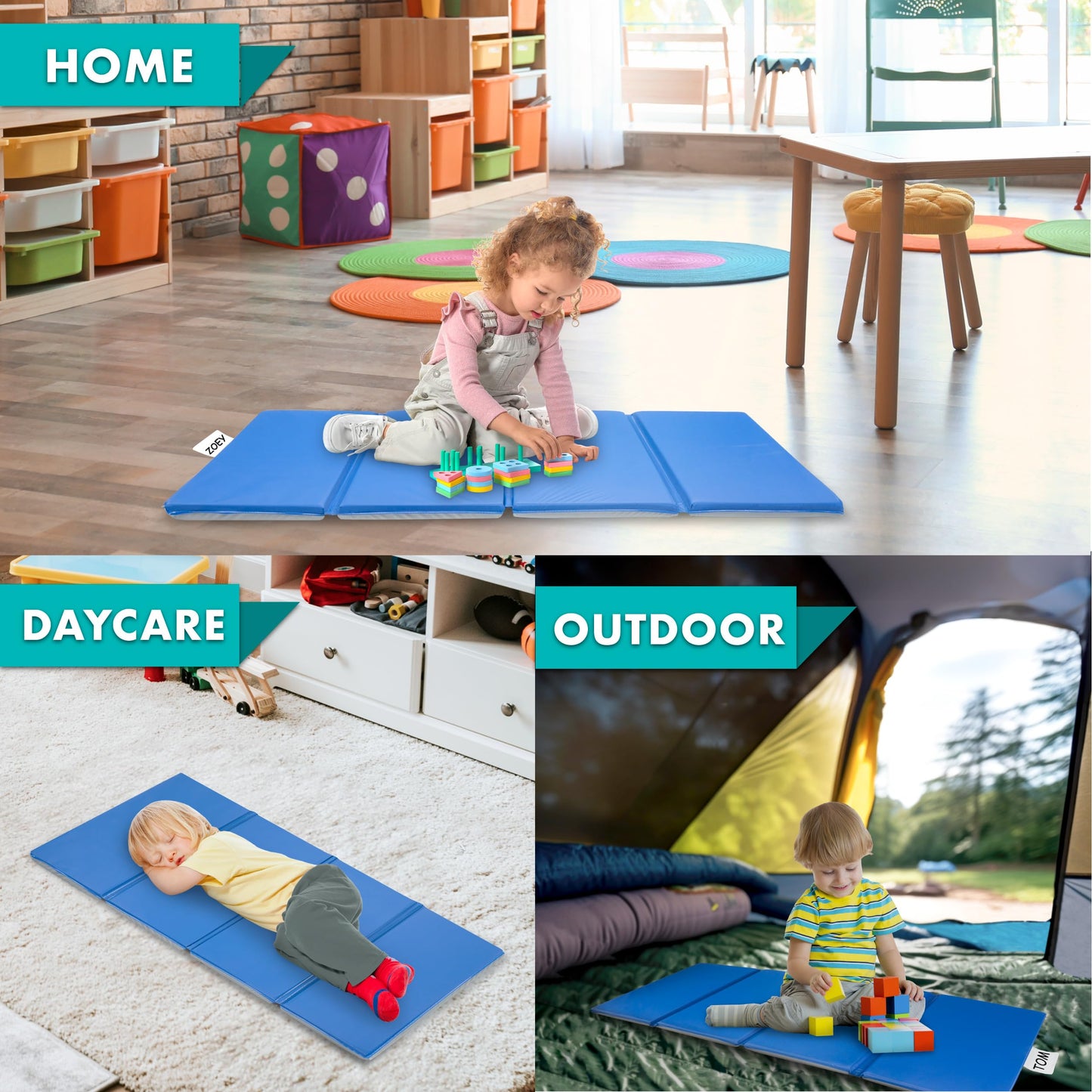 ProSource Kids Folding Rest Mat - 1-Inch Thick