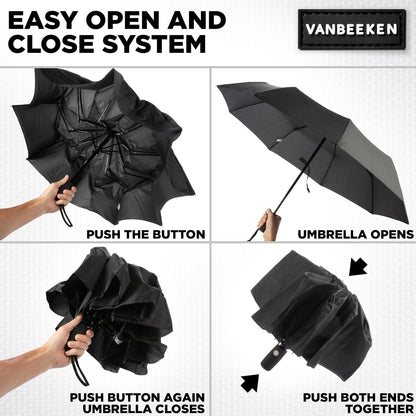 Van Beeken Compact Windproof Travel Umbrella