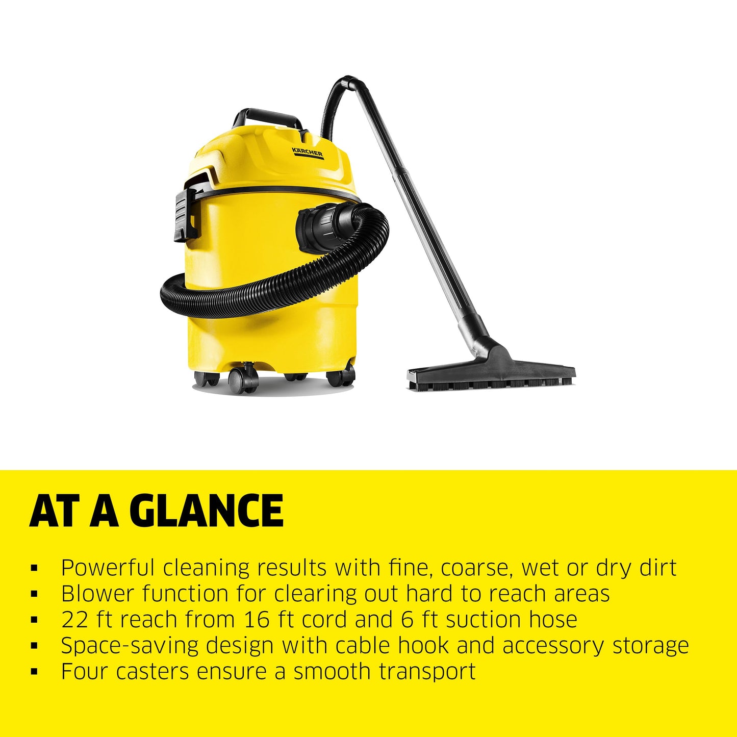 4 Gallon Kärcher Wet-Dry Vacuum Cleaner