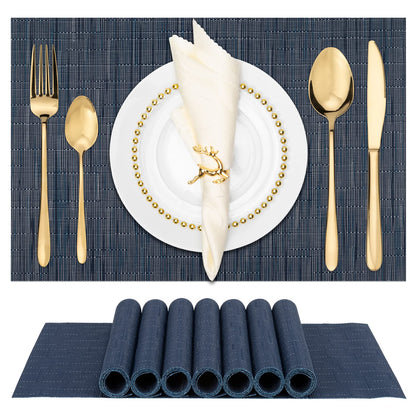 Winknowl Washable Vinyl Placemats Set of 8