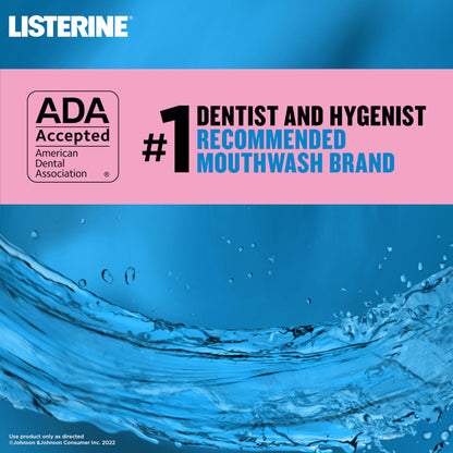 Listerine Alcohol-Free Kids Anticavity Fluoride Mouthwash, ADA Accepted for Cavity Protection and Bad Breath - Bubblegum, 3 Packs 16.9 oz