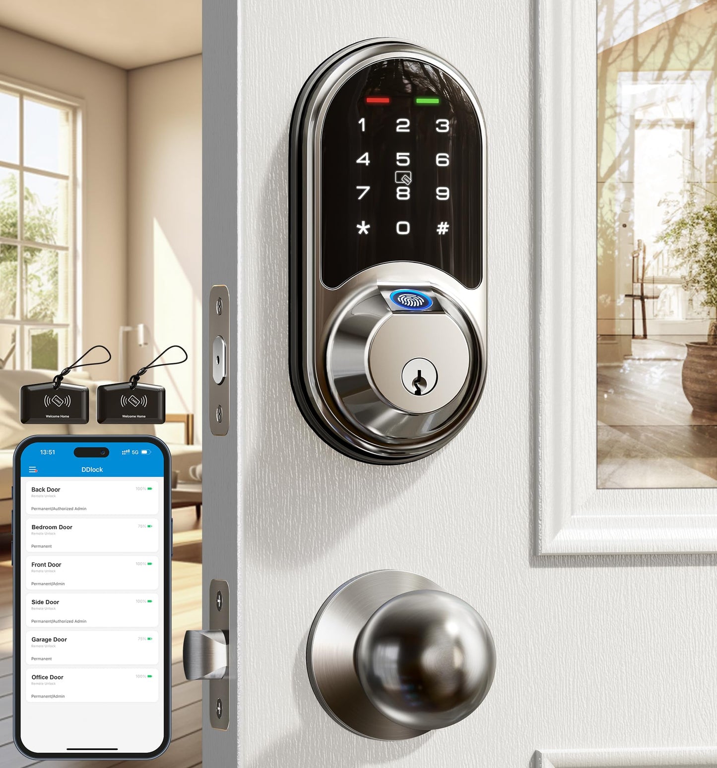 Smart Fingerprint Door Lock with App Control