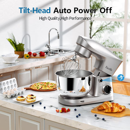 10-Speed 6QT Facelle Stand Mixer with Attachments