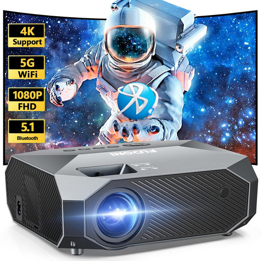 FUDONI 1080P Portable Movie Projector with WiFi