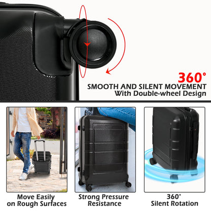 3-Piece Luggage Sets, Luggage Expandable, Luggage Sets with 4-Wheel Spinner, Lightweight Luggage Sets, Suitcase Set for Various Travel Needs (20"/24"/28")
