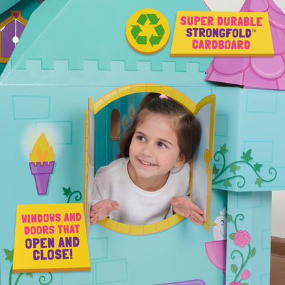 Pop2Play Fairytale Castle – Role Play Toy Helps Develop Kids Imagination – Made from Strongfold Cardboard