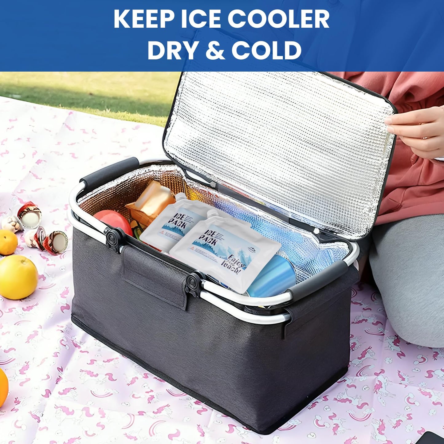 3 Pack Reusable Ice Packs for Coolers