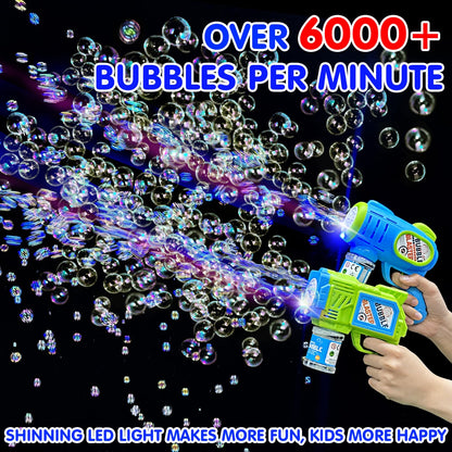 2 Pack Bubble Gun Machine for Kids Outdoor Fun