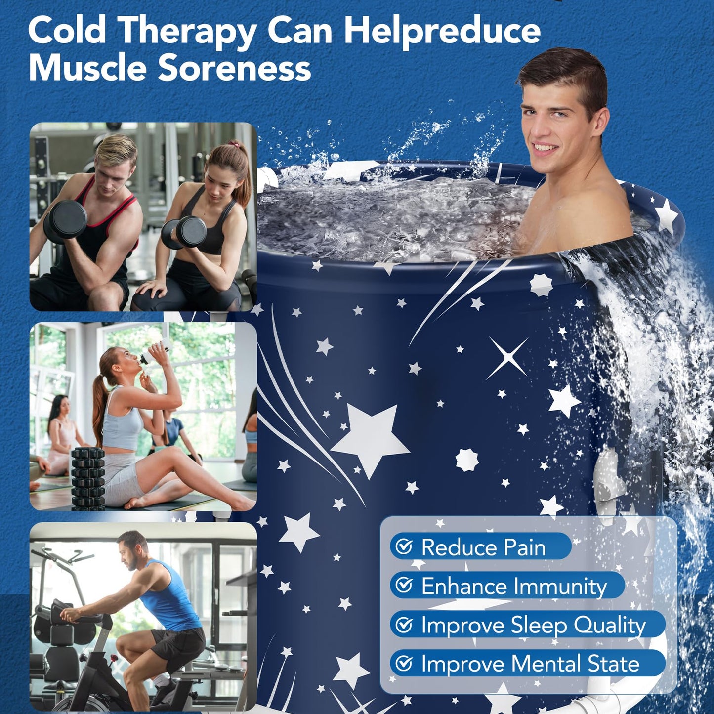 Portable Cold Plunge Tub for Recovery Therapy