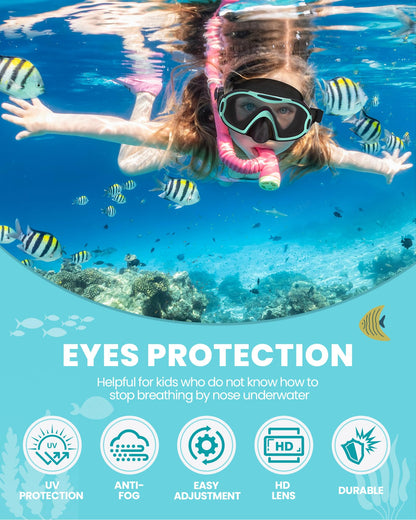 Kids Swim Goggles with Nose Cover by OutdoorMaster