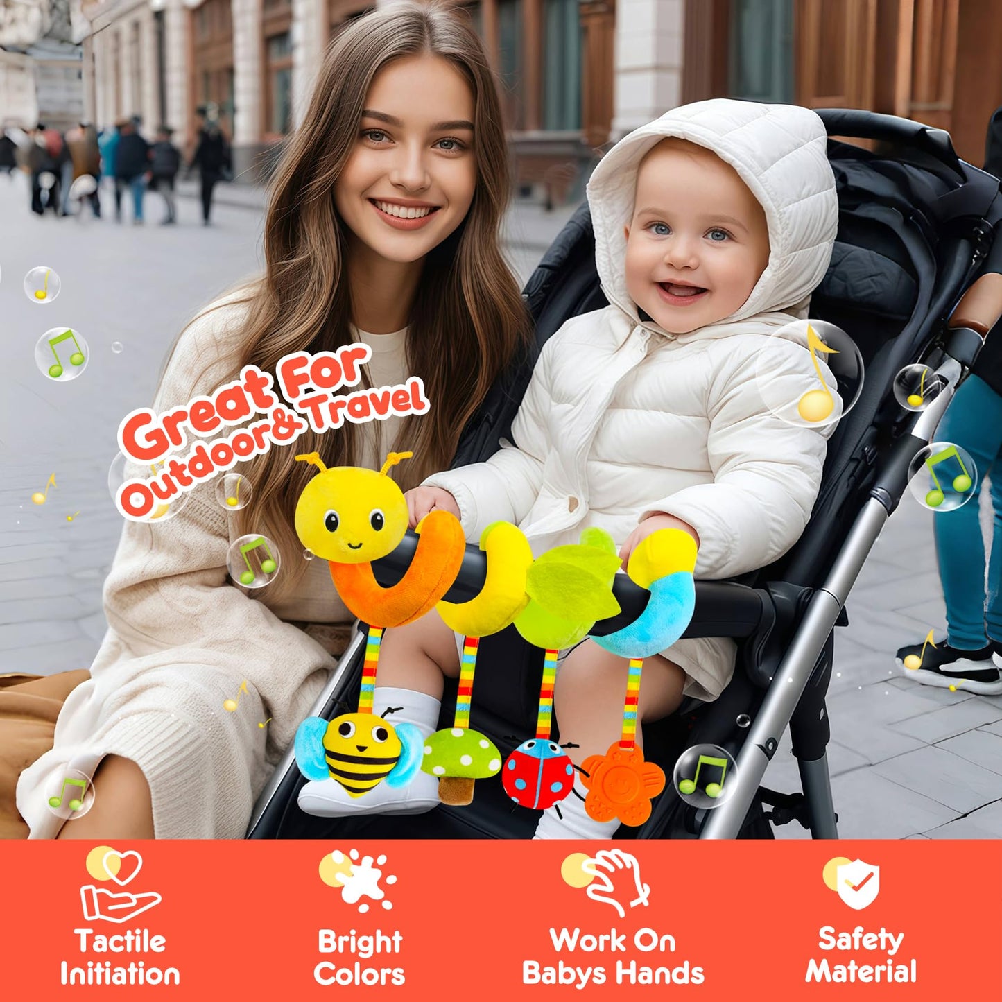 Baby Spiral Plush Activity Toys for Infants