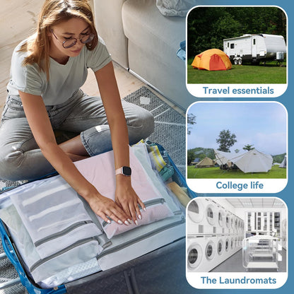 4Pcs Mesh Laundry Bags for Delicates