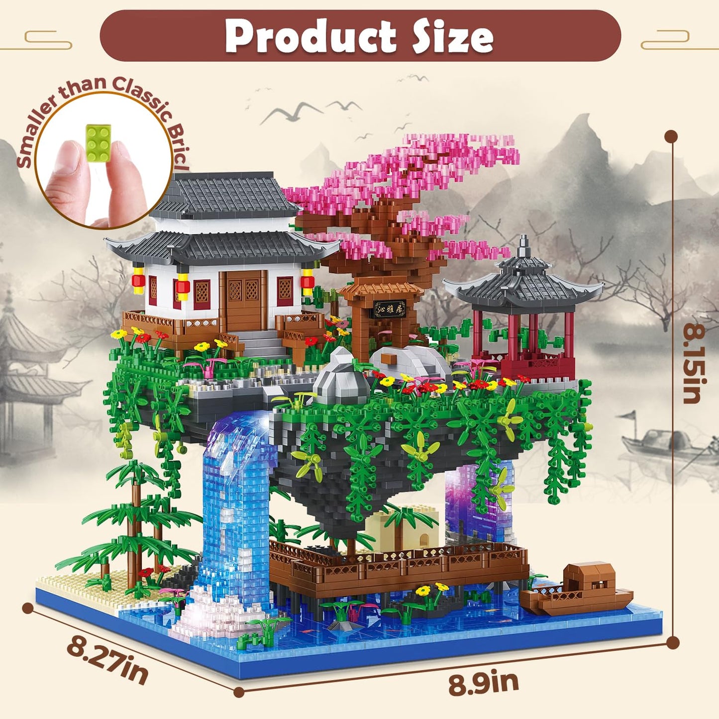 Micro Building Blocks Cherry Bonsai Tree Kit