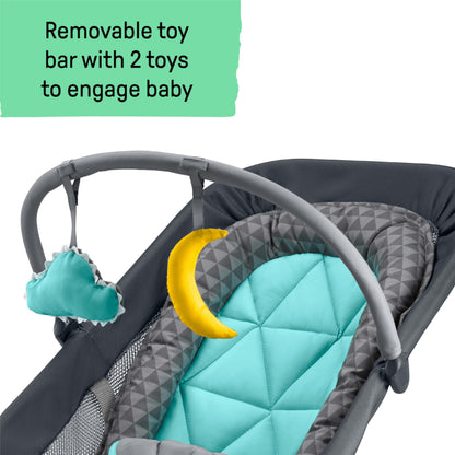 Summer Infant 2-in-1 Bouncer & Rocker Duo (Gray and Teal)