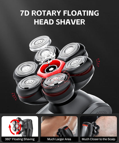 7D Electric Razor for Bald Men - Waterproof