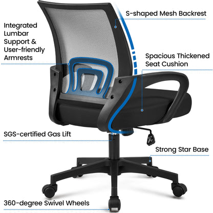 Ergonomic Mesh Office Chair with Lumbar Support