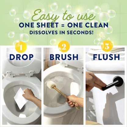 Dissolvable Toilet Bowl Cleaner Sheets - Cleancult