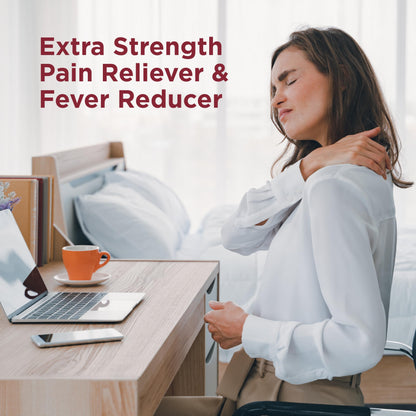 Amazon Basic Care Extra Strength Pain Relief, Acetaminophen Caplets, 500 mg, Pain Reliever/Fever Reducer, 100 Count (Packaging may vary)