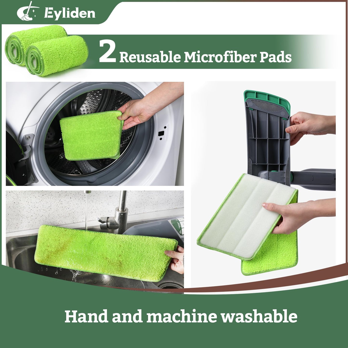 Eyliden Spray Mop & Natural Floor Cleaner Set