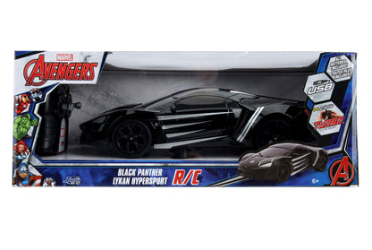 Marvel Black Panther 1:16 Lykan Hypersport RC Radio Control Cars, Toys for Kids and Adults