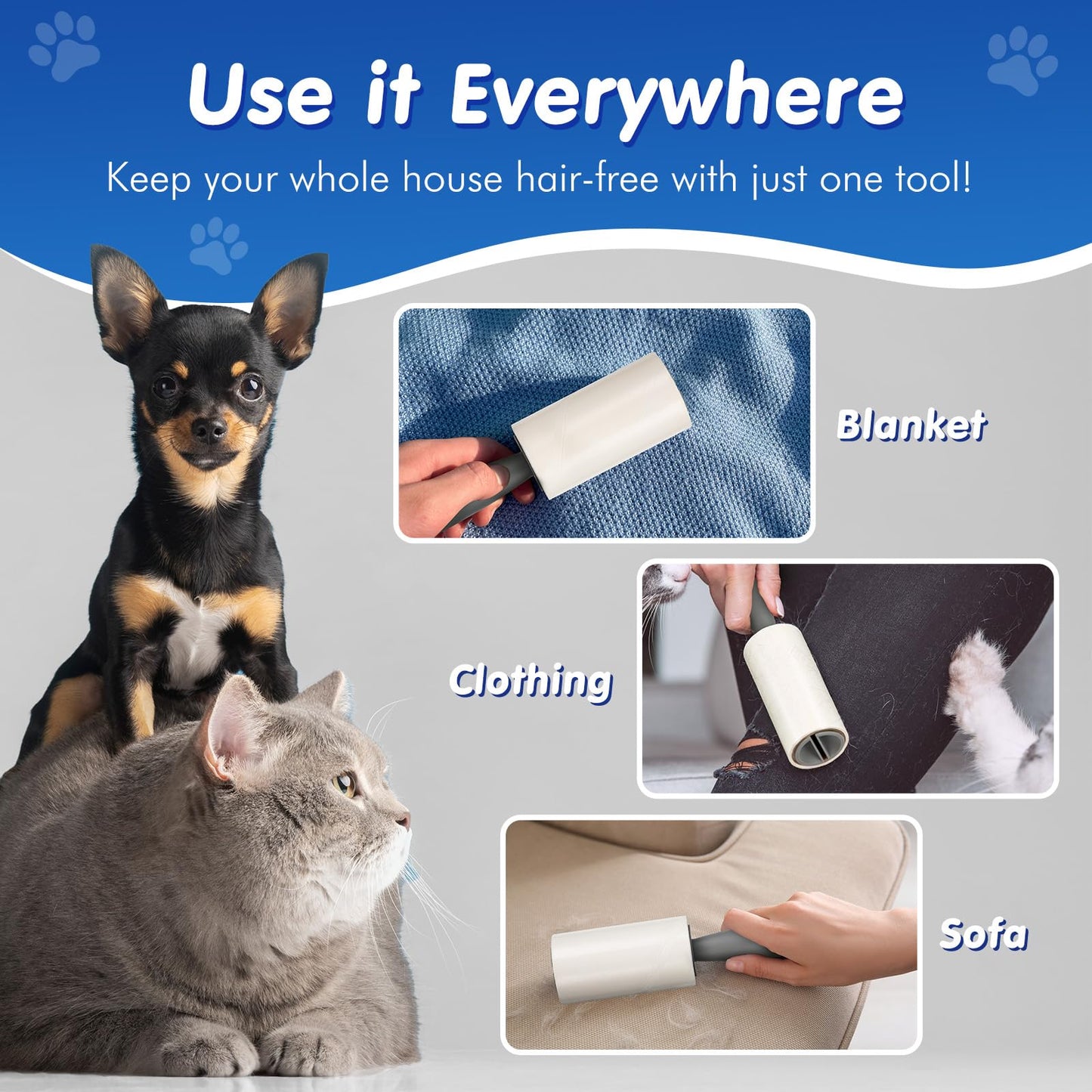 360 Sheets BEAUTURAL Extra Sticky Lint Roller