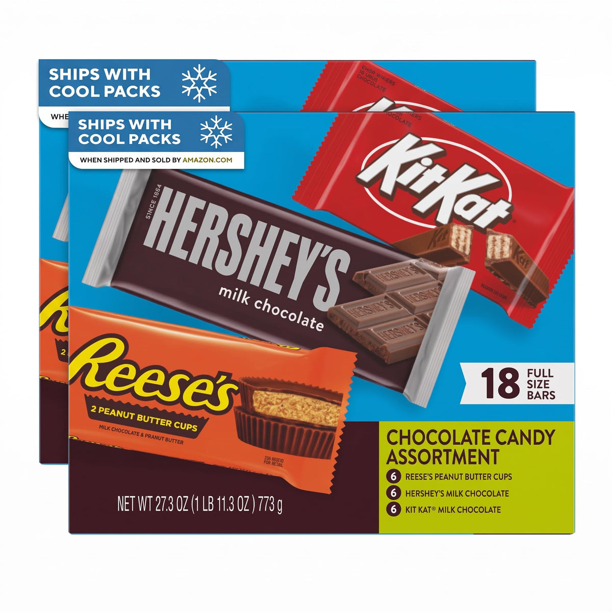 2 Pack HERSHEY'S Full Size Chocolate Candy Bars Variety