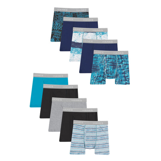 10 Pack Hanes Boys' Comfort Flex Boxer Briefs