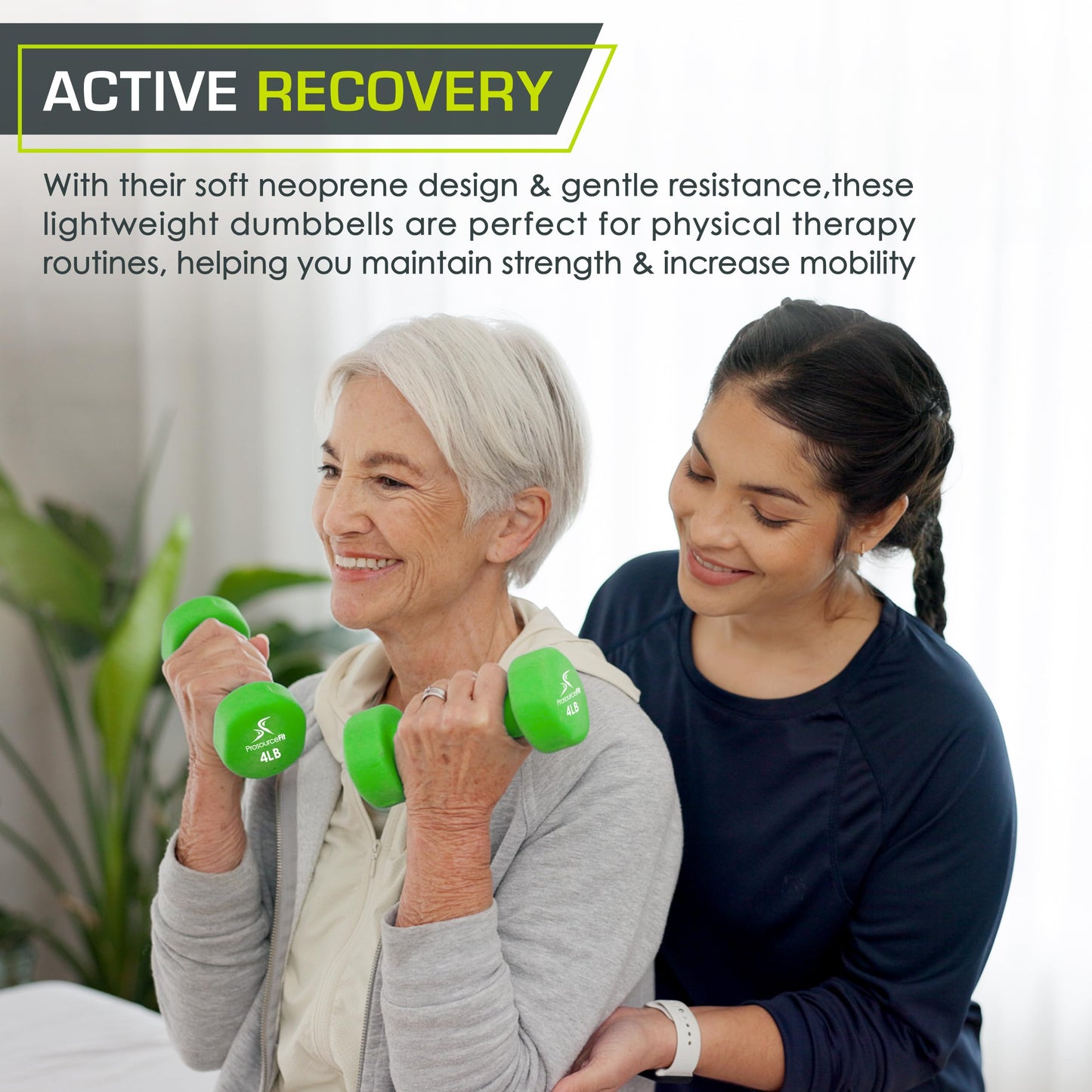 4 lb ProsourceFit Neoprene Dumbbell for Grip