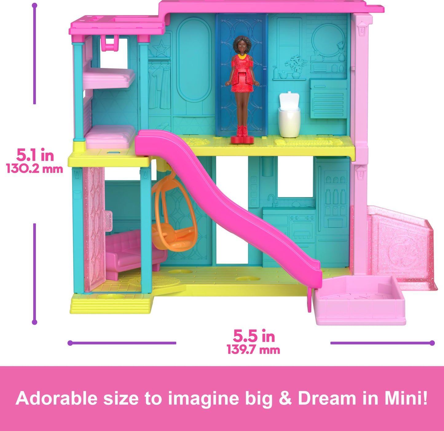 Barbie Mini Dreamhouse Dollhouse with Accessories