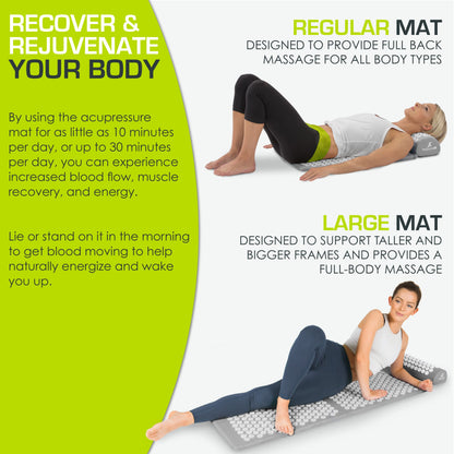 Acupressure Mat and Pillow Set for Pain Relief