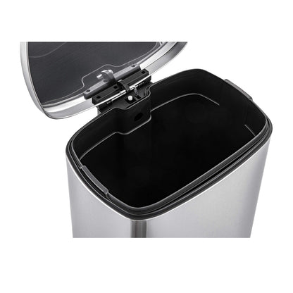 QUALIAZERO 50L Stainless Steel Step Trash Can