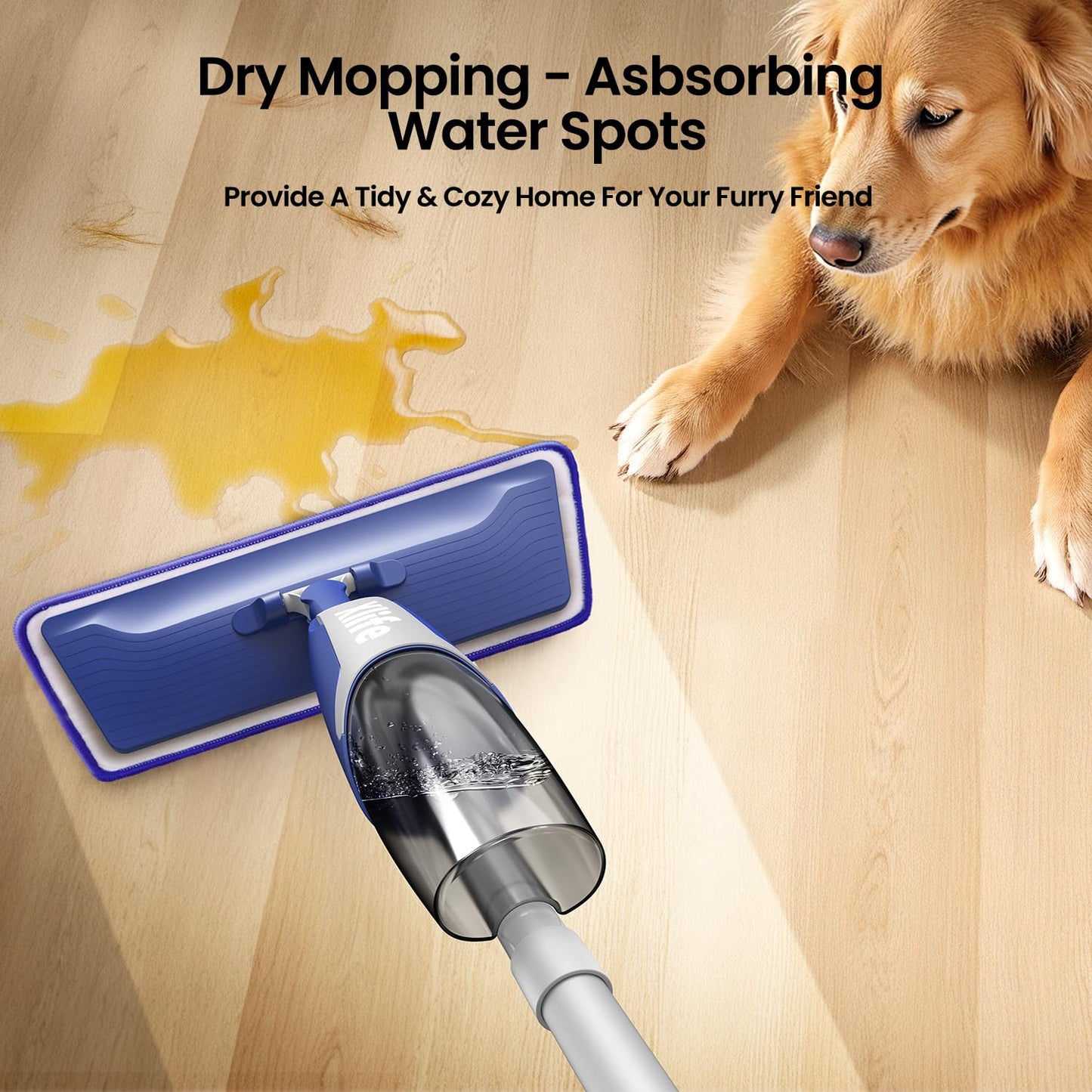 Spray Mop with Refillable Bottle and Microfiber Pads
